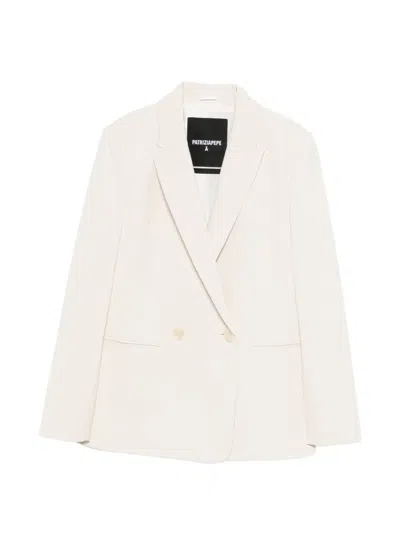 Patrizia Pepe Double-breasted Blazer In Neutral