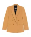 Patrizia Pepe Double-breasted Blazer In Orange