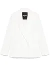 Patrizia Pepe Double-breasted Tailored Blazer In White