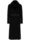 Patrizia Pepe Double-breasted Coat In Black  