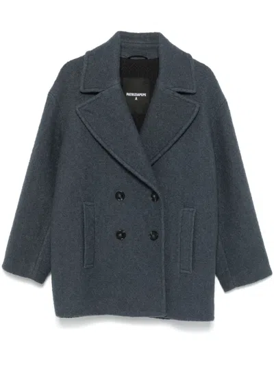 Patrizia Pepe Double-breasted Coat In Gray
