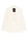 Patrizia Pepe Double-breasted Jacket In Neutral