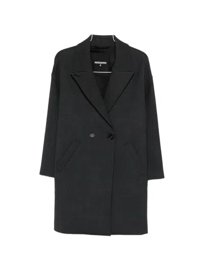 Patrizia Pepe Double-breasted Overcoat In Gray