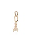 Patrizia Pepe Double Chain Fly-pendant Hoop Earrings In Gold