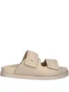 Patrizia Pepe Double-strap Slide Sandals In Neutrals