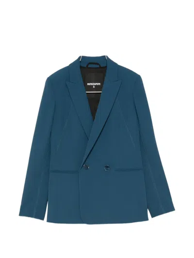 Patrizia Pepe Double-breasted Jacket In Green