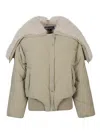 Patrizia Pepe Down Jacket In Brown