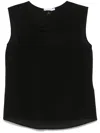 Patrizia Pepe Draped Blouse In Black