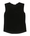 Patrizia Pepe Draped Blouse In Black