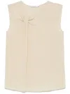 Patrizia Pepe Draped Blouse In Neutrals