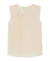 Patrizia Pepe Draped Blouse In Nude