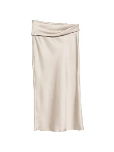 Patrizia Pepe Draped Midi Skirt In Pink