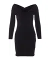 Patrizia Pepe Draped Mini Dress In Blue