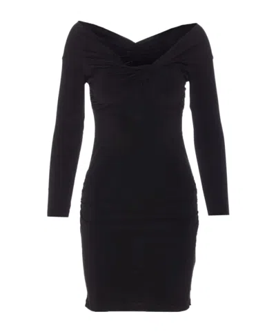 PATRIZIA PEPE DRAPED MINI DRESS