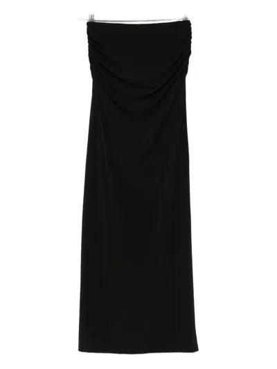 Patrizia Pepe Draped Skirt In Black