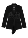Patrizia Pepe Draping Blazer In Black