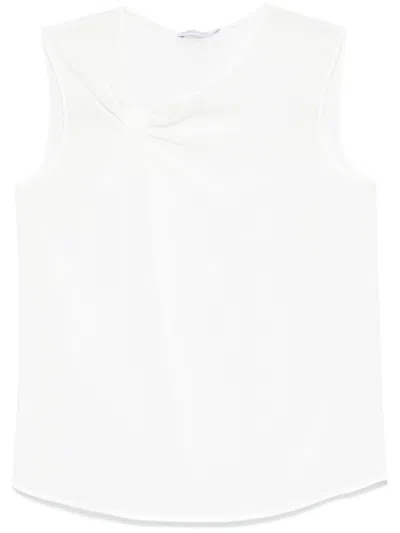 Patrizia Pepe Draping-detailed Top In White
