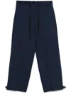 Patrizia Pepe Belted Trousers In Blue