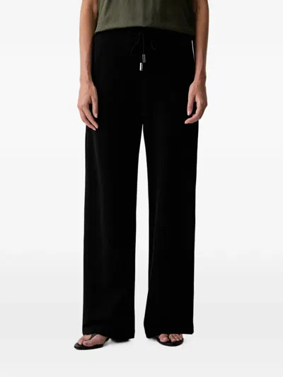 Patrizia Pepe Drawstring-waist Logo-patch Track Pants In Black