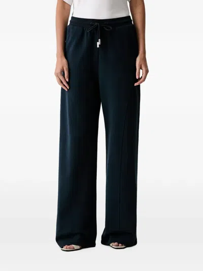 Patrizia Pepe Drawstring-waist Track Pants In Blue