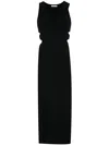 Patrizia Pepe Cut-out Detail Midi Dress In Black  