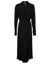 Patrizia Pepe Button-down Midi Dress In Black