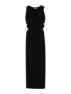Patrizia Pepe Cut-out Detail Midi Dress In Black