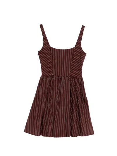 Patrizia Pepe Dress In Burgundy