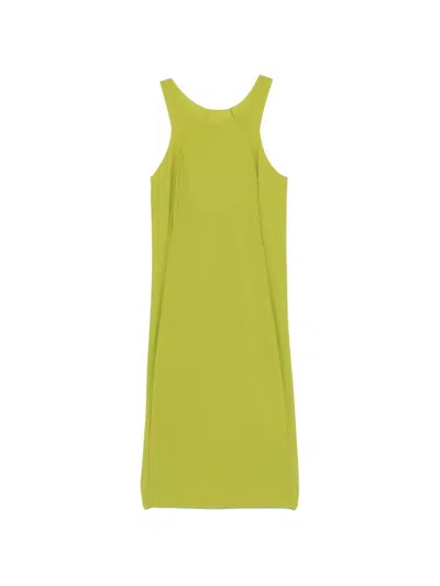 Patrizia Pepe Racer-back Sleeveless Dress In Green