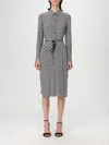 Patrizia Pepe Houndstooth-pattern Midi Dress In Multicolor