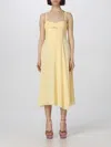Patrizia Pepe Woman Midi Dress Yellow Size 6 Polyester In Yellow