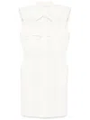 Patrizia Pepe Logo-embroidered Mini Dress In White