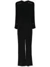 Patrizia Pepe Wrap-design Jumpsuit In Black