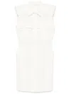 Patrizia Pepe Logo-embroidered Mini Dress In White