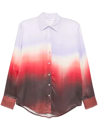Patrizia Pepe Drop-shoulder Shirt In Brown
