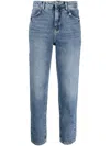 Patrizia Pepe Eco-sustainable Cropped Jeans In Blau