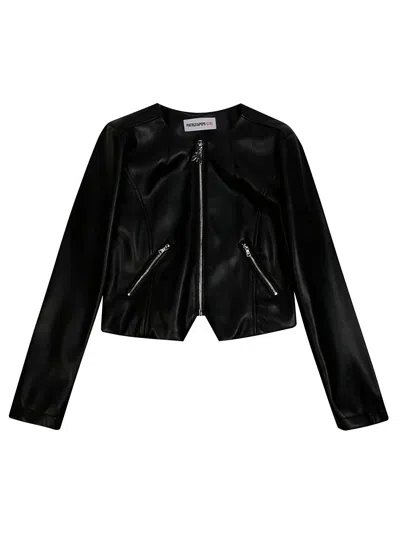 Patrizia Pepe Eco-friendly Short Jacket In Black