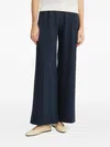 Patrizia Pepe Elastic-waistband Palazzo Pants In Blue