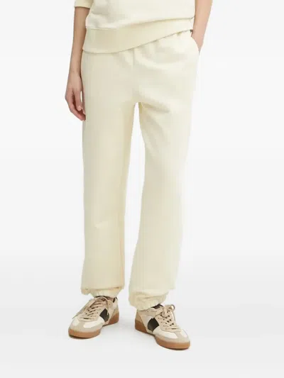 Patrizia Pepe Elasticated-cuff Trousers In White