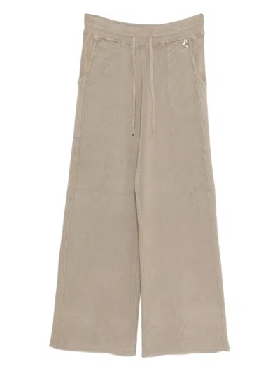 Patrizia Pepe Elasticated-waistband Trousers In Brown