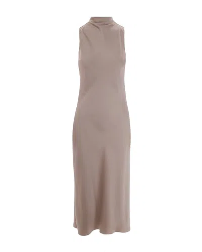 Patrizia Pepe Elegant Mini Dress For Women In Cloud Gray