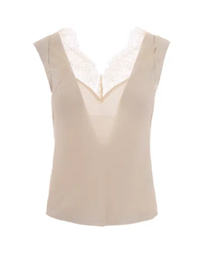 Patrizia Pepe Elegant Mini Top For Women In Brown