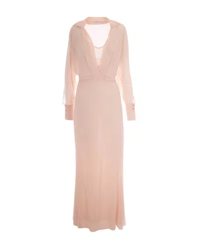 Patrizia Pepe Elegant Silky Mini Dress For Women In Neutral