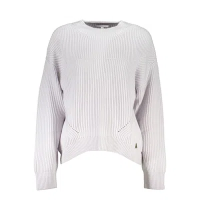 Patrizia Pepe Elegant Turtleneck Sweater With Contrast Detail In Gray