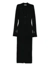 Patrizia Pepe Embellished Button-front Midi Dress In Black