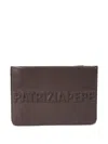 Patrizia Pepe Embossed Clutch Bag In Brown