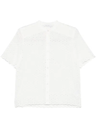Patrizia Pepe Embroidered Shirt In White