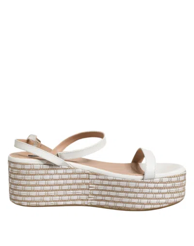 Pre-owned Patrizia Pepe Espadrilles Ankle Strap Sandals Women's Shoes () In White