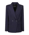 Patrizia Pepe Essential Blazer In Blue