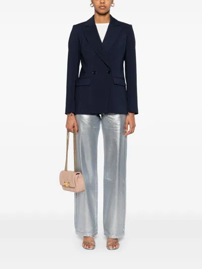 Patrizia Pepe Essential Blazer In Blue